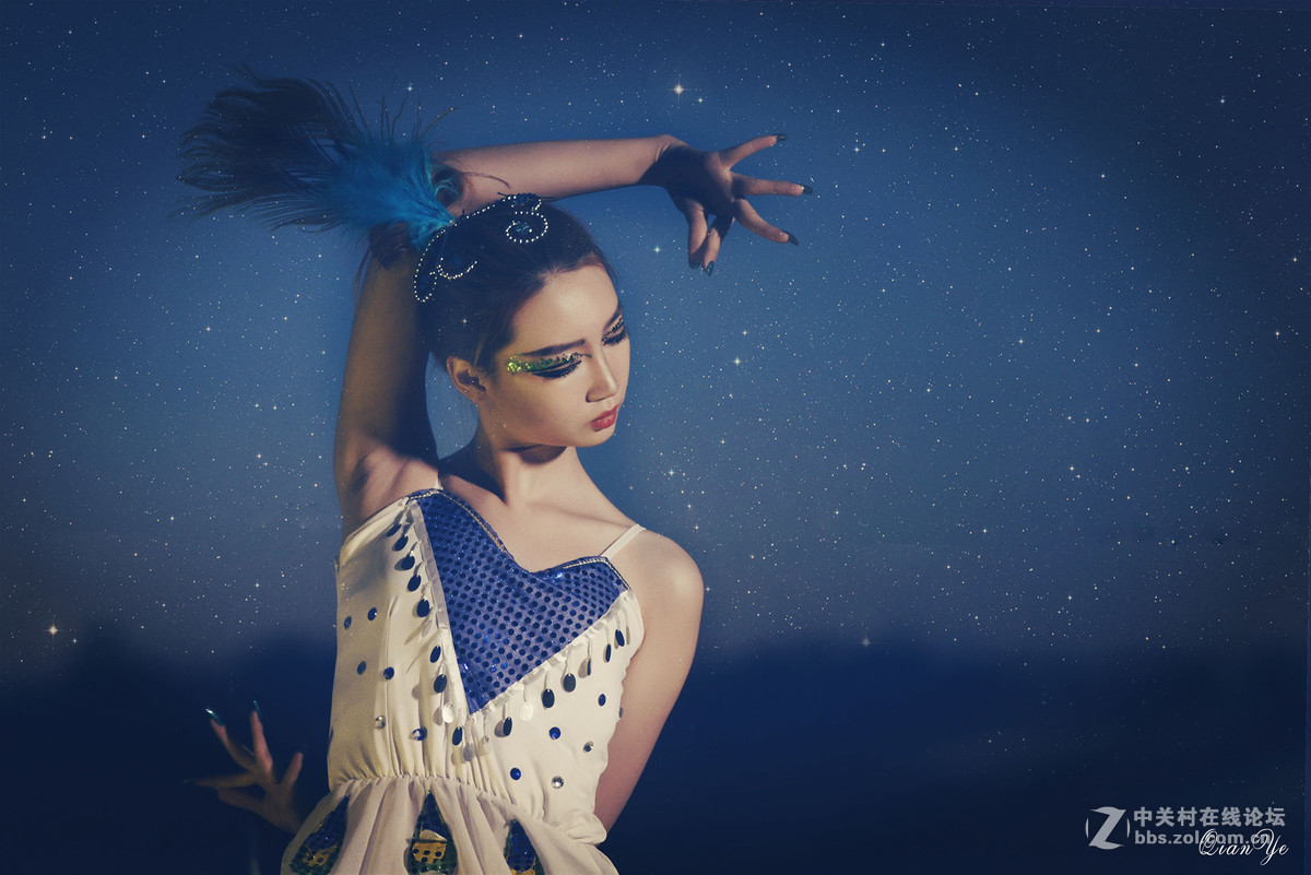 百微夜景人像——《星空少女》