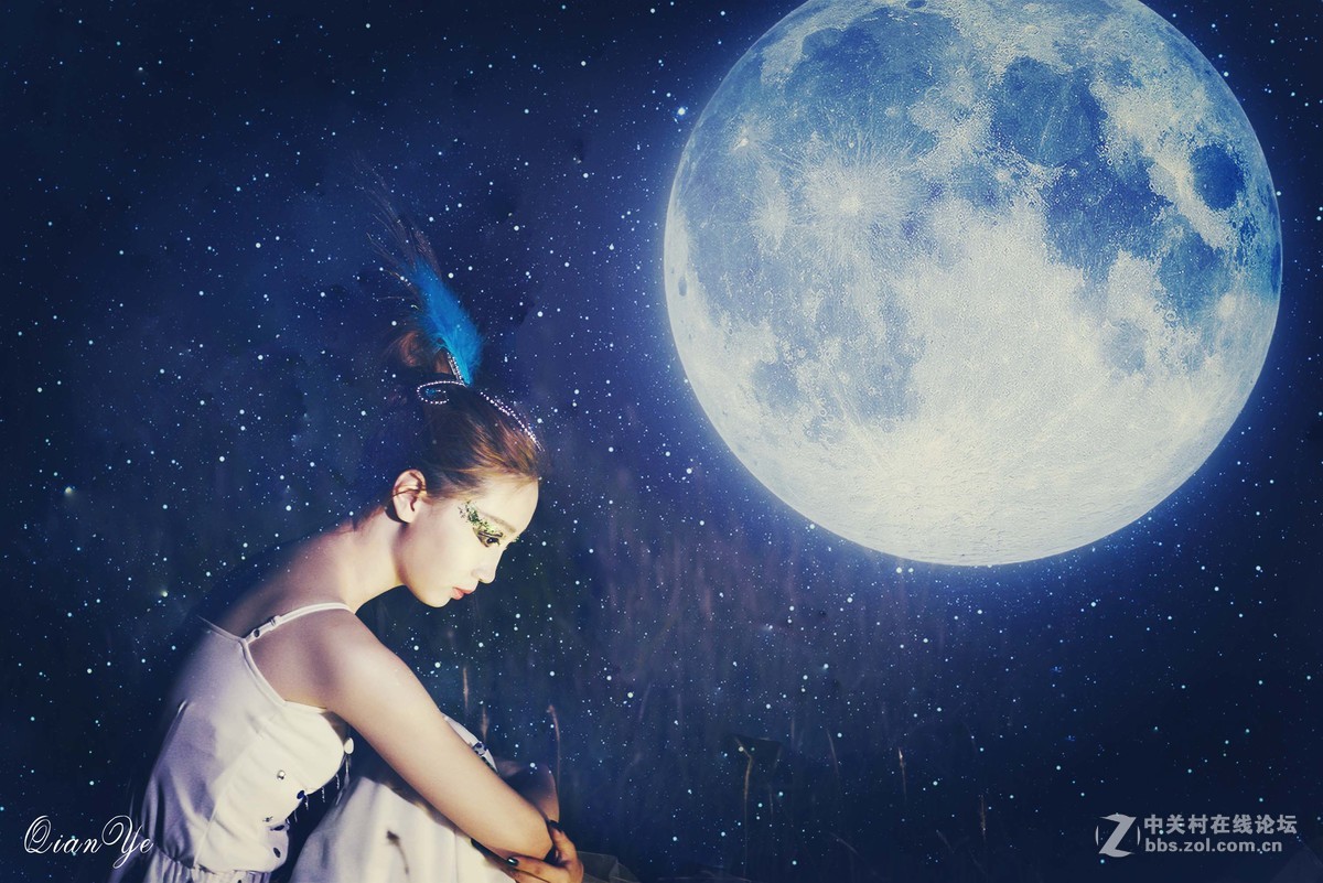 百微夜景人像——《星空少女》