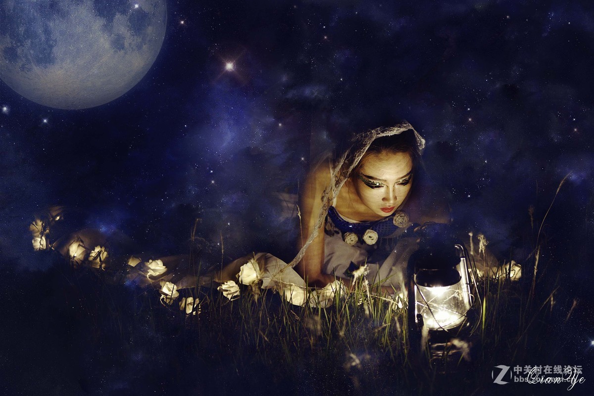 百微夜景人像——《星空少女》