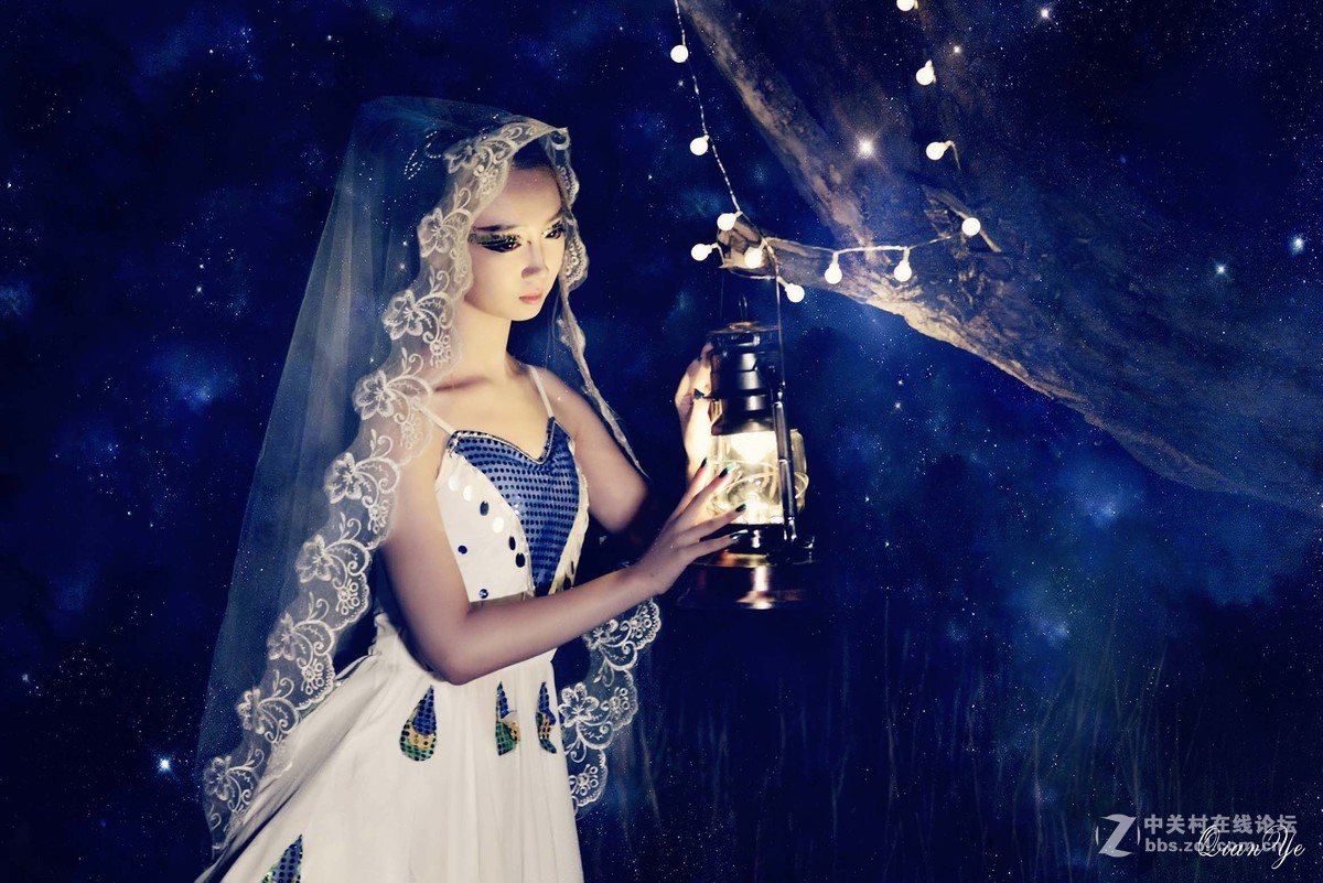 百微夜景人像——《星空少女》