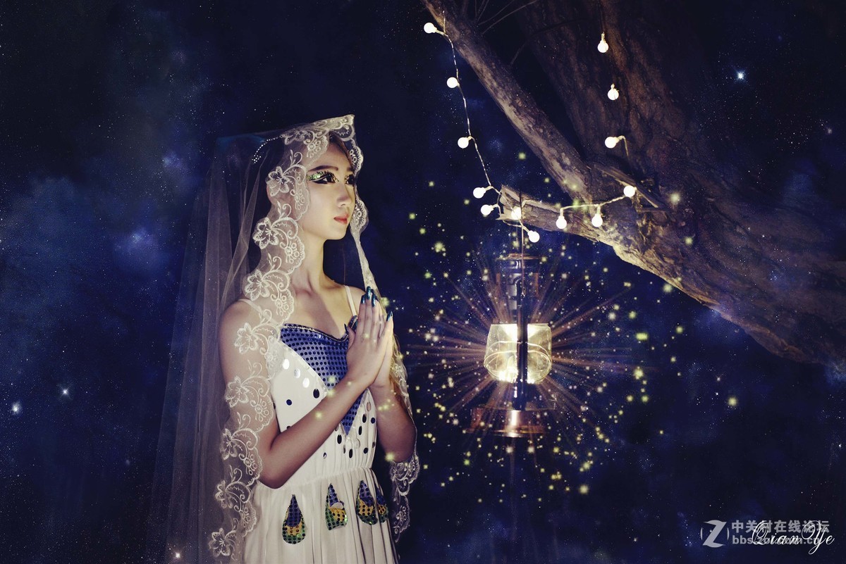 百微夜景人像——《星空少女》