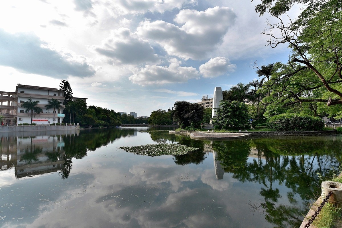 廣西大學校園湖塘景色