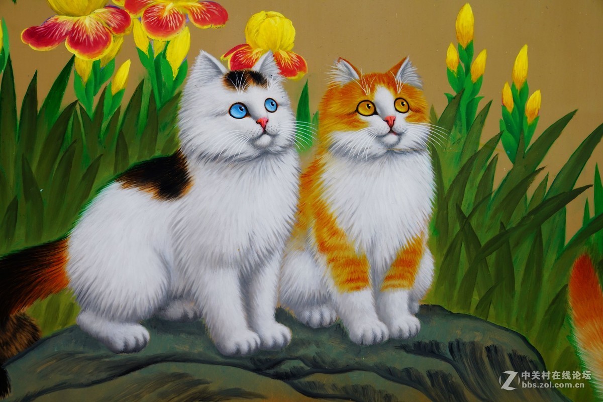 百猫戏春图之二