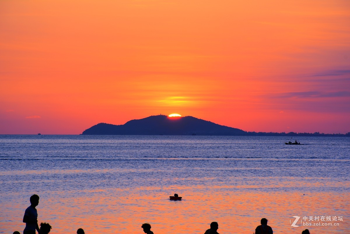 三亚湾夕阳西下全过程
