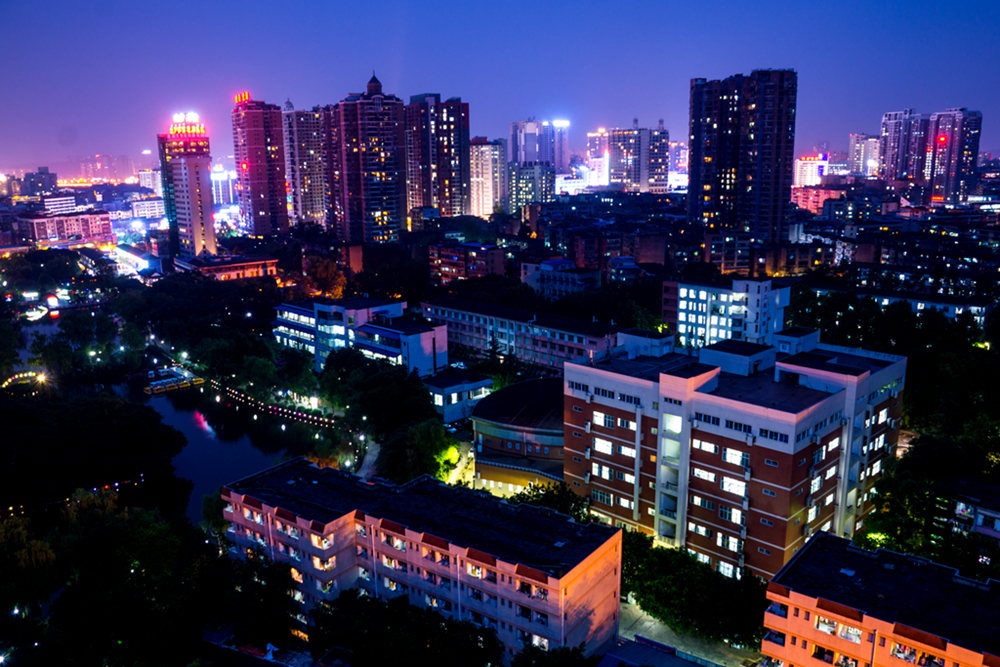 到高处看北湖夜景-中关村在线摄影论坛