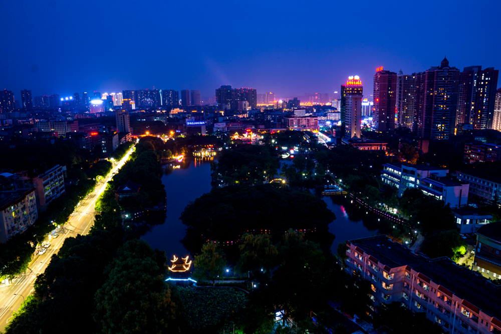 到高处看北湖夜景-中关村在线摄影论坛