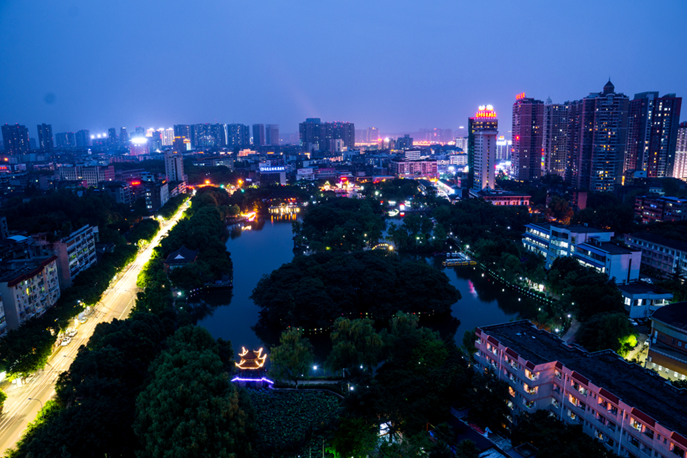 到高处看北湖夜景-中关村在线摄影论坛