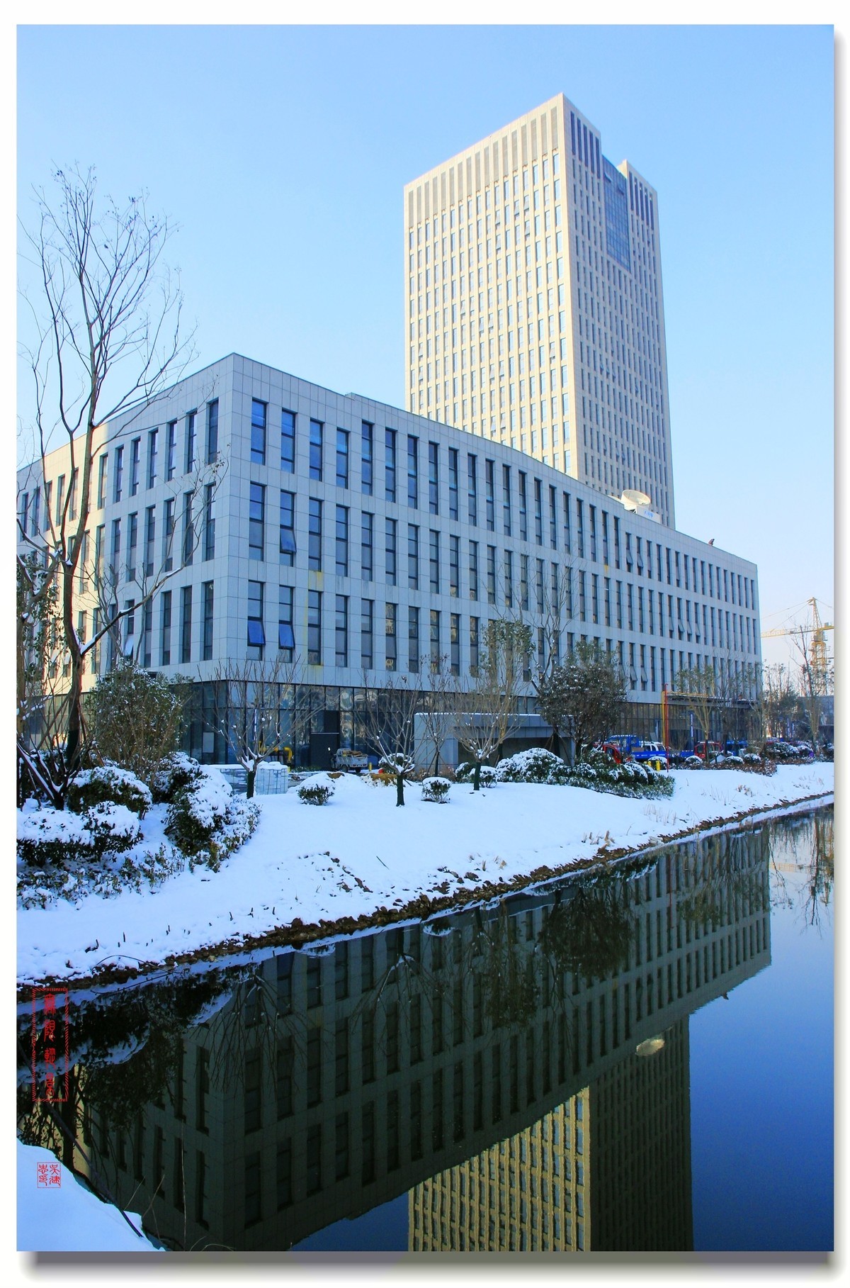 #佳能月赛-冬日精彩#雪后沛县之新城广场景色