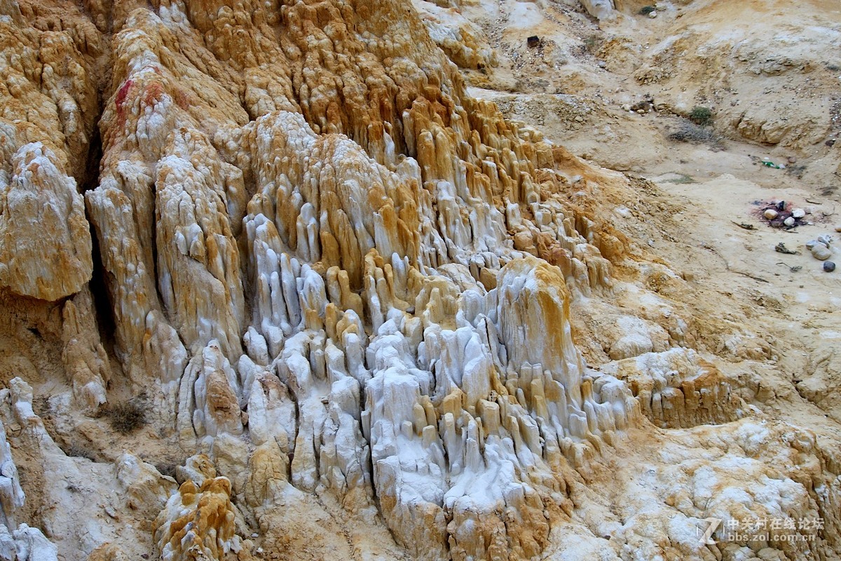 布尔津五彩滩外的彩岩