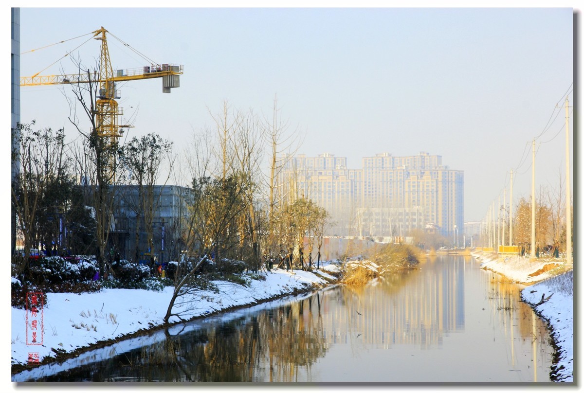 #佳能月赛-冬日精彩#雪后沛县之新城广场景色