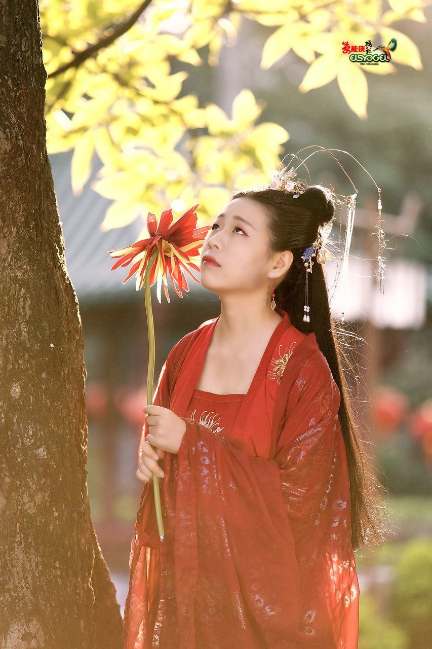 冬日古风红衣裳思微