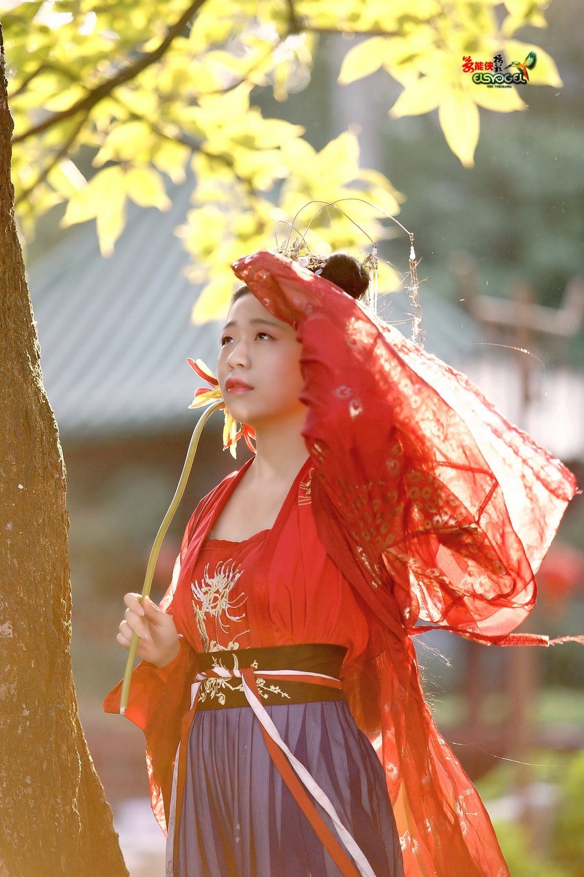 冬日古风红衣裳思微