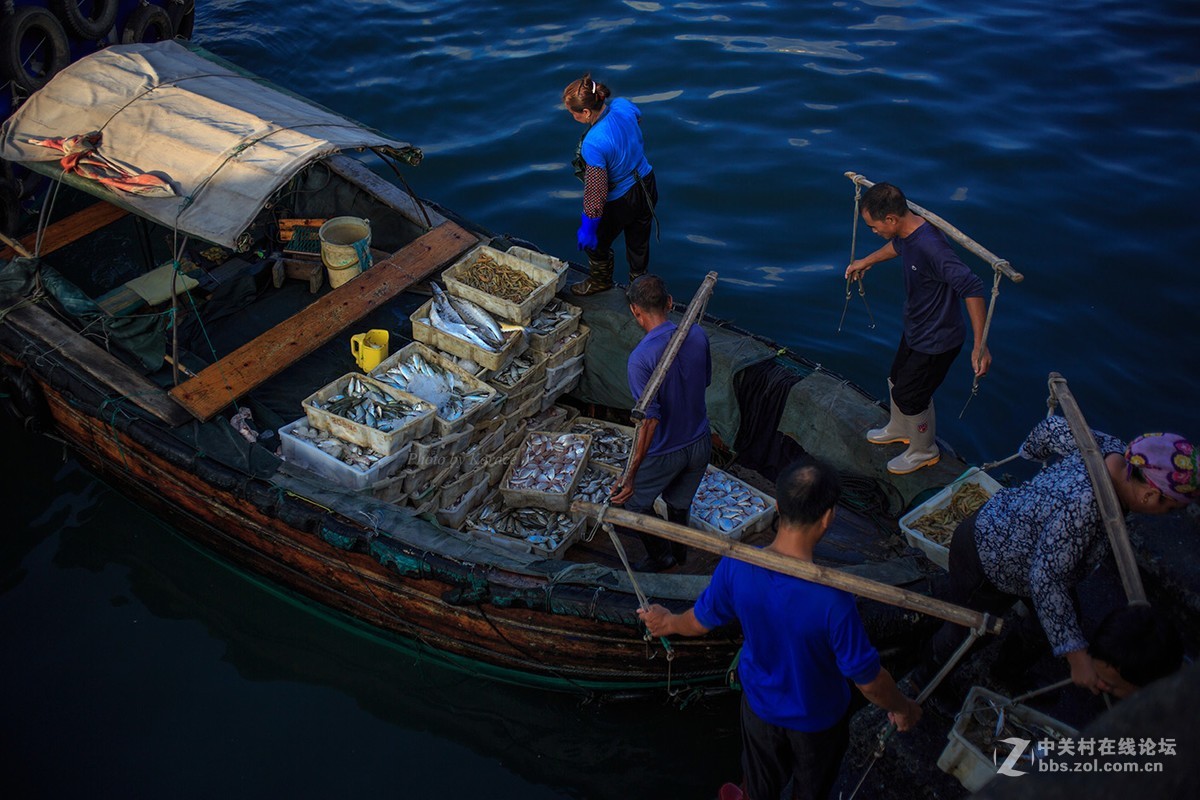北海侨港一码头挑货工人