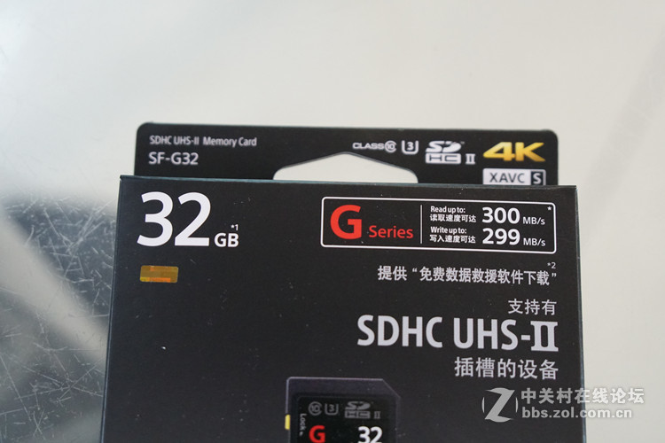 索尼新品SD卡 SF-G32/G64/G128，读取300M写入299M，到货中