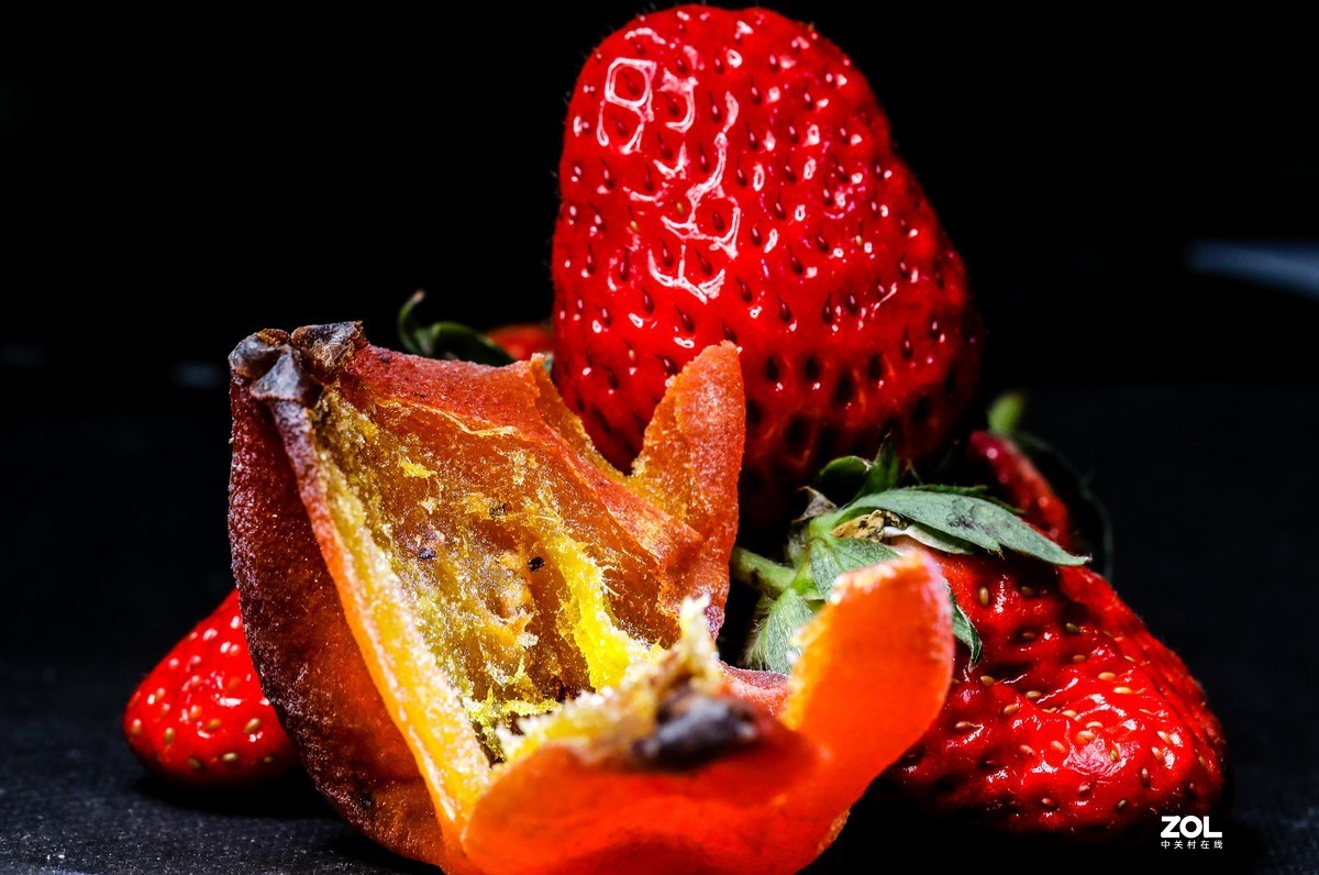 微距水果与小花小草