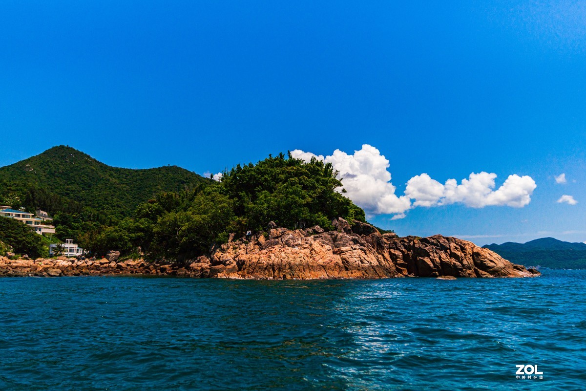 快艇上拍大鹏金沙湾