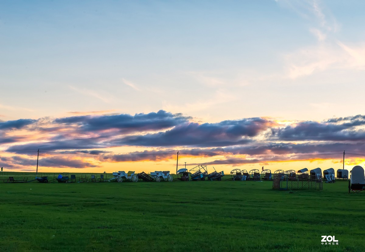 呼伦贝尔大草原--晚霞与落日(1)