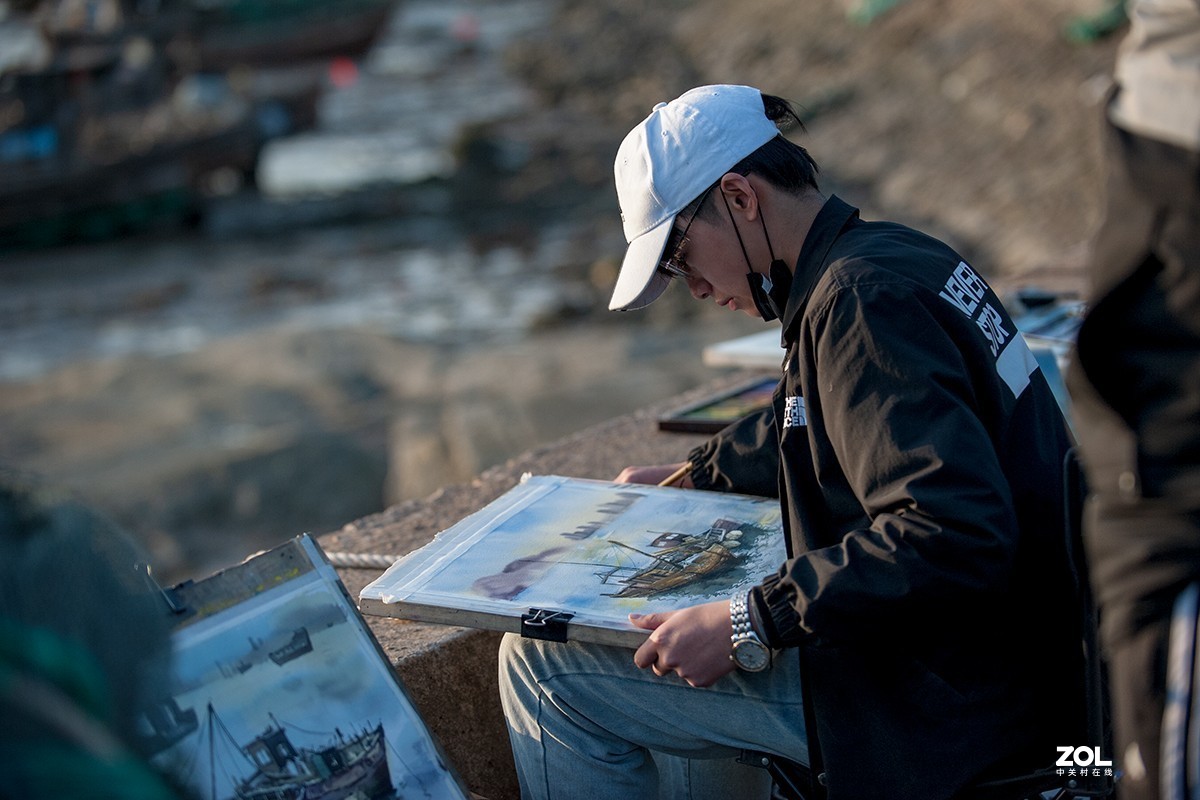 海边学生写生杂拍