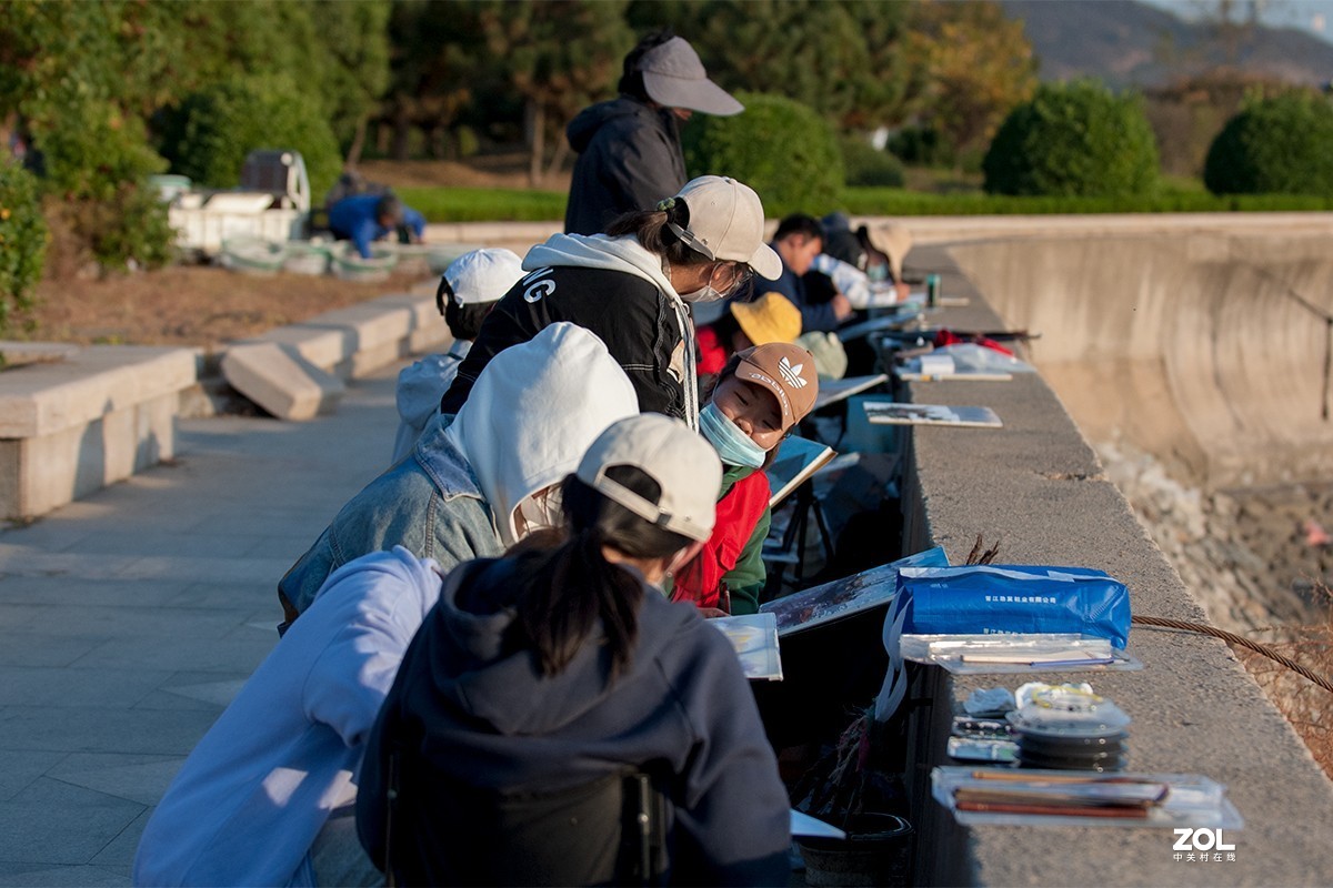 海边学生写生杂拍