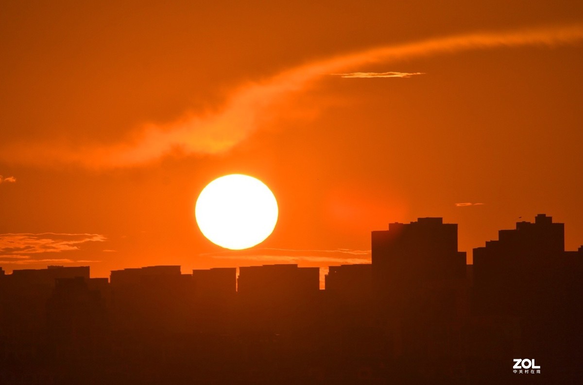 南湖傍晚拍太阳