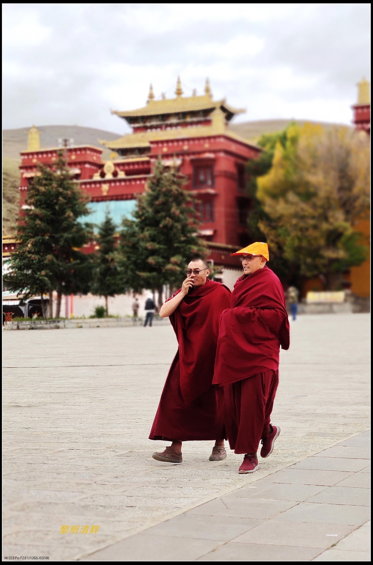 川西行：勒通古镇-6  行走于佛堂的人们