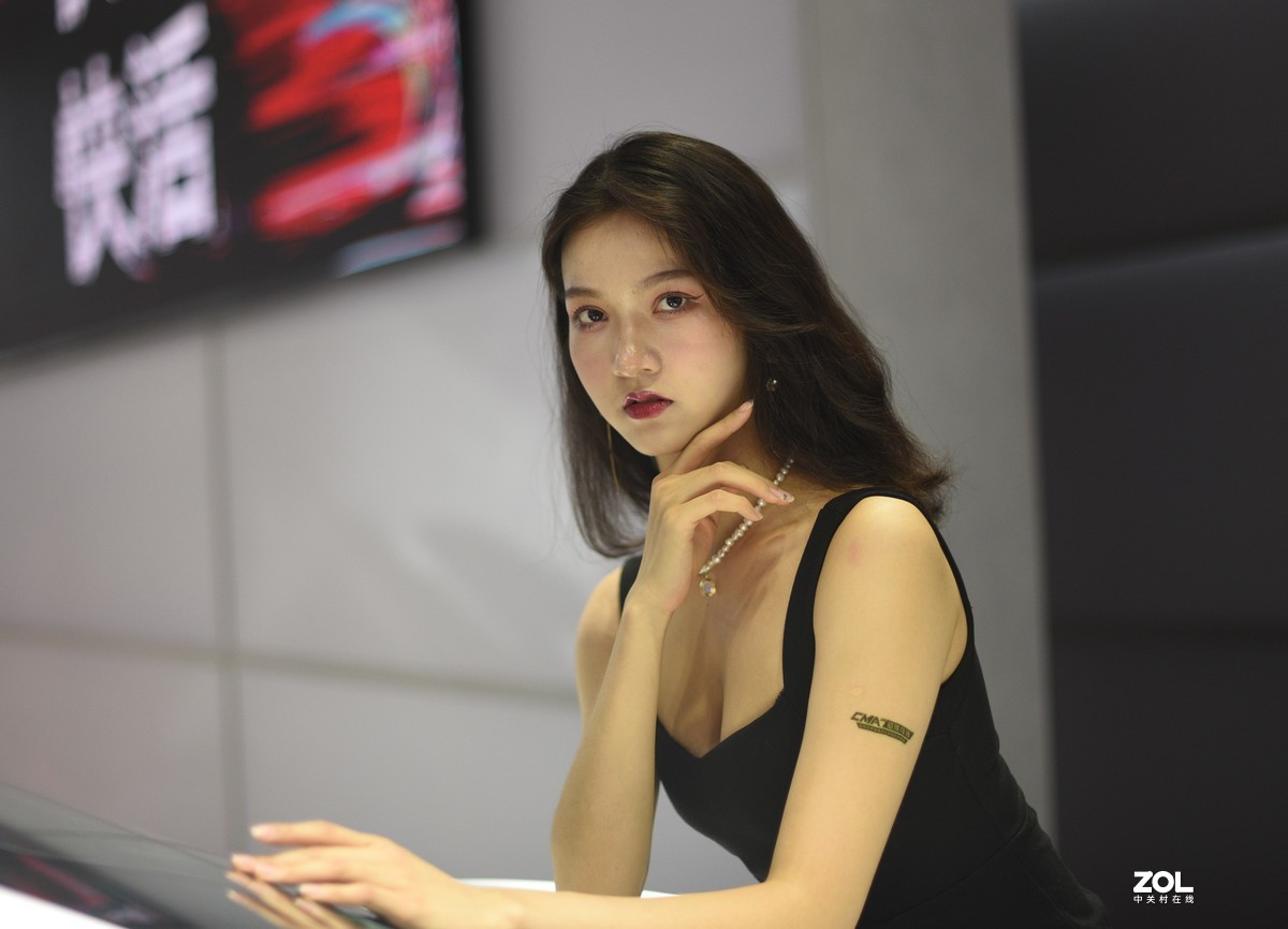 长沙车展上的“清”新女孩……