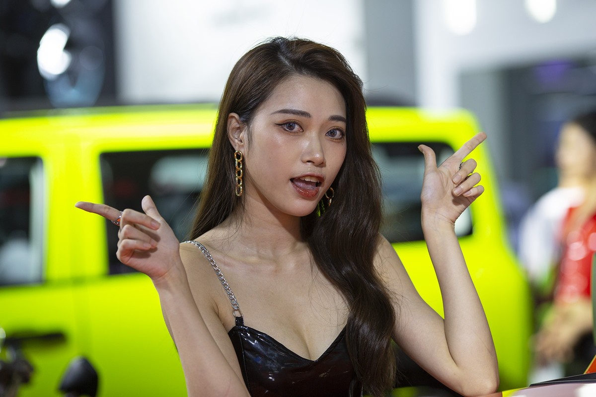 名模丽丽车展写真