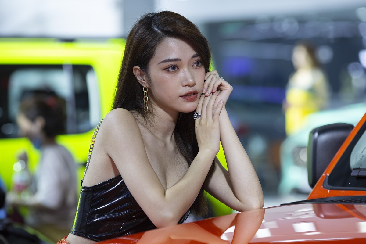名模丽丽车展写真