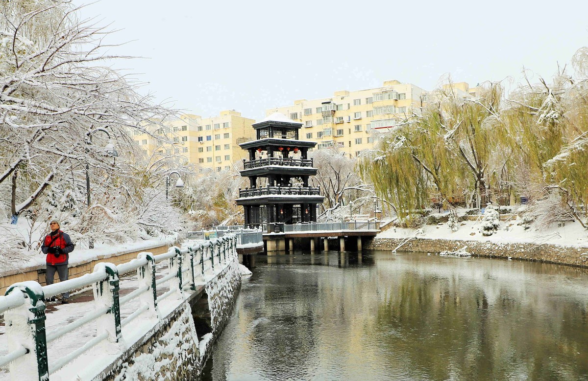 河畔公园雪景2021.11.11