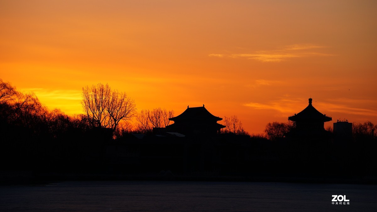 北京后海日出