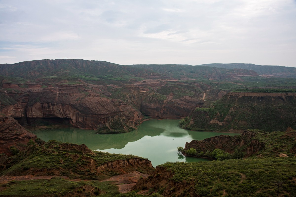 陕西榆林市靖边县波浪谷、水上丹霞、鳄鱼湾