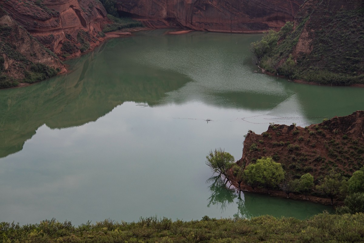 陕西榆林市靖边县波浪谷、水上丹霞、鳄鱼湾