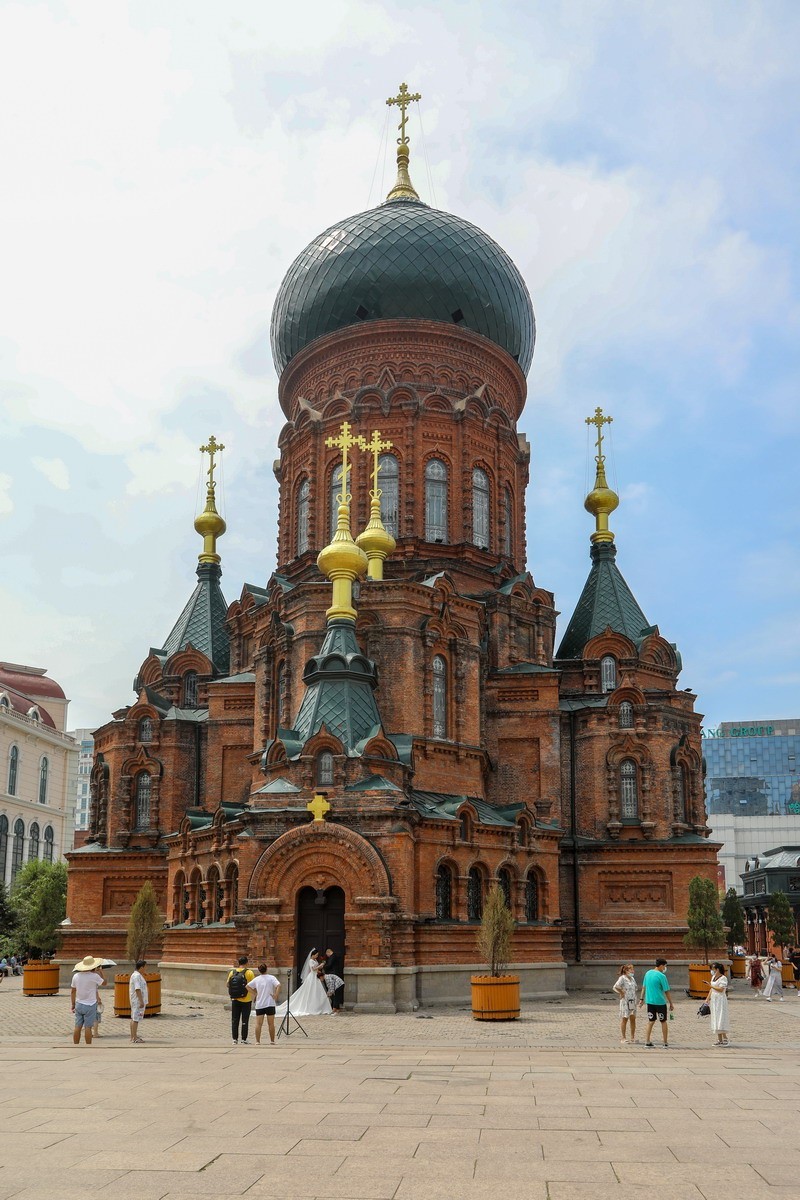 哈尔滨索菲亚教堂和几组雪雕作品复制件