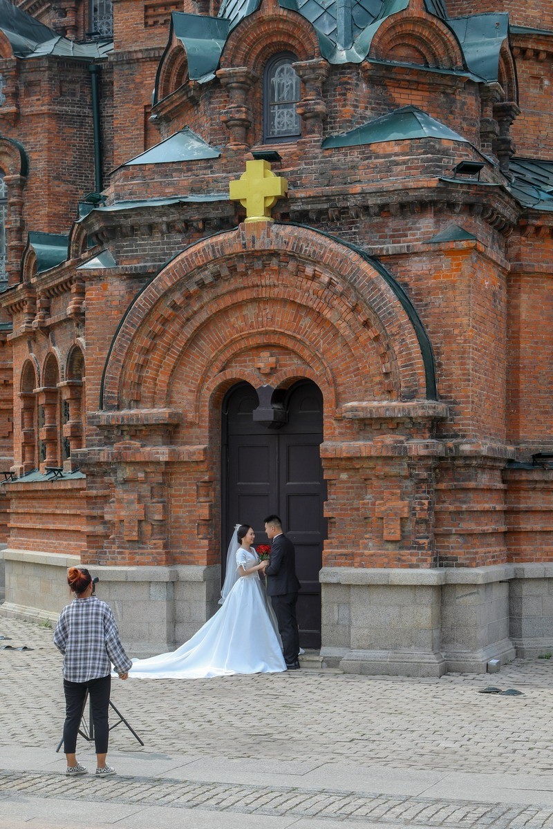 哈尔滨索菲亚教堂和几组雪雕作品复制件