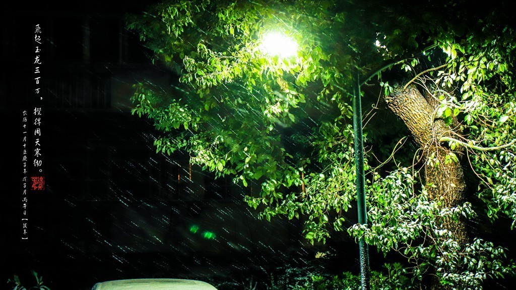 飞起玉龙三百万，搅得周天寒彻。