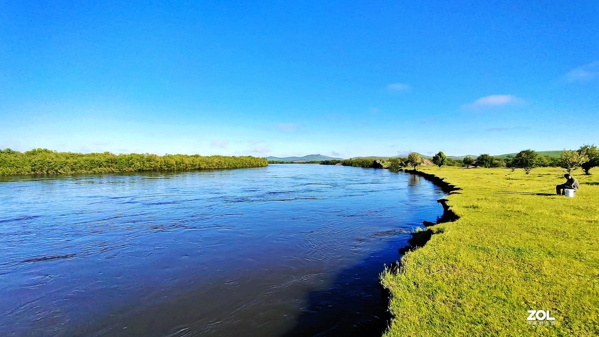 海拉尔河风光手机拍摄