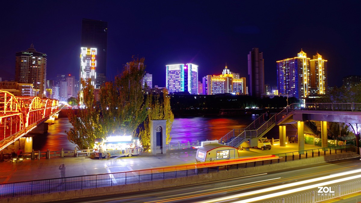 蘭州黃河大橋夜景