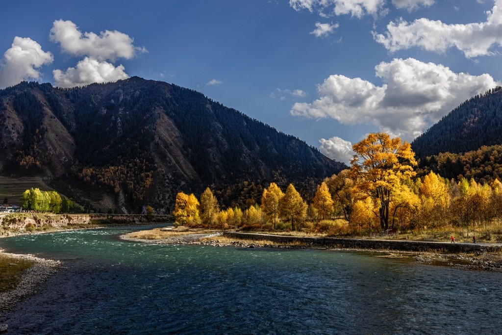 行走在如画的秋里