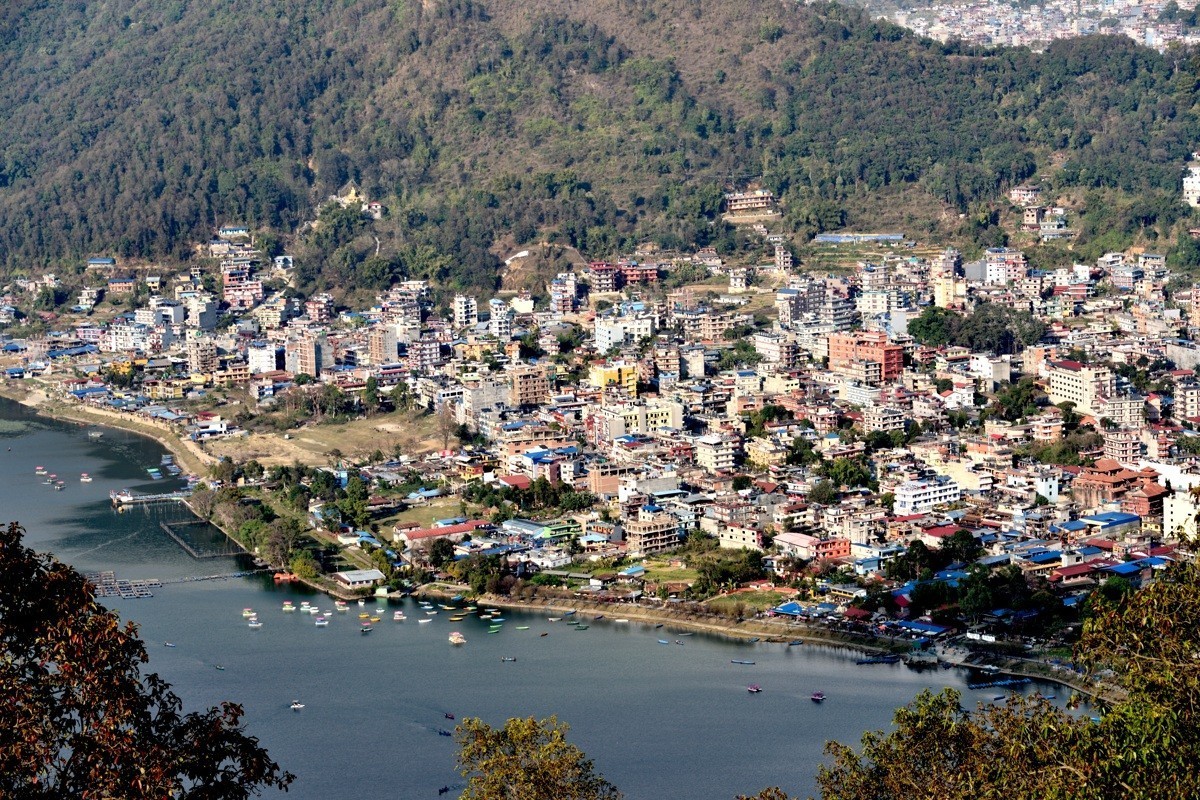 高山王国——尼泊尔探秘之旅——博卡拉——世界和平塔鸟瞰【2】