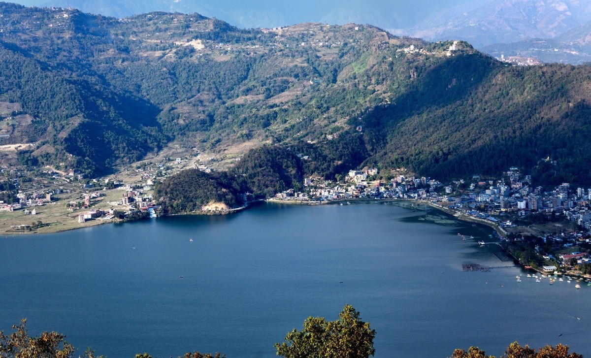 高山王国——尼泊尔探秘之旅——博卡拉——世界和平塔鸟瞰【2】