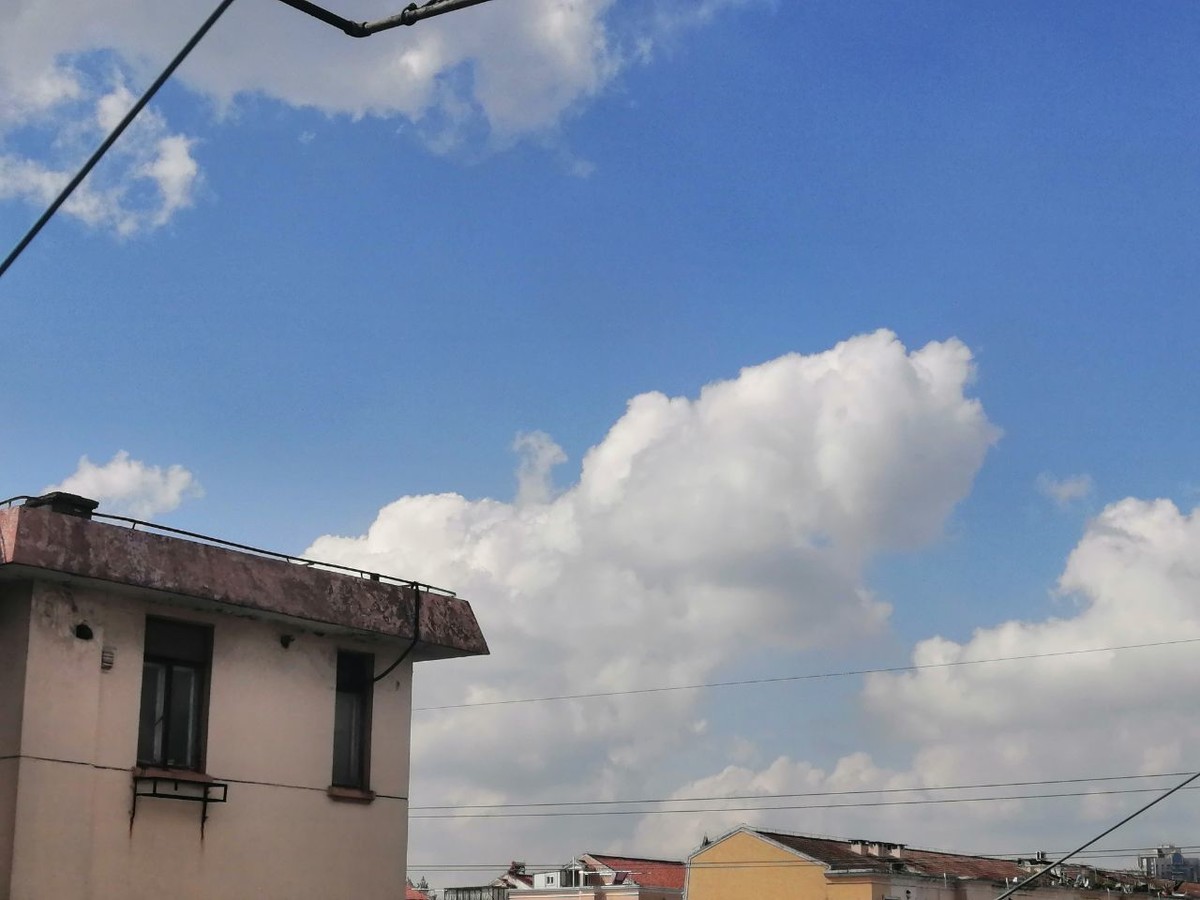 上海市嘉定区蓝天白云今天的图片