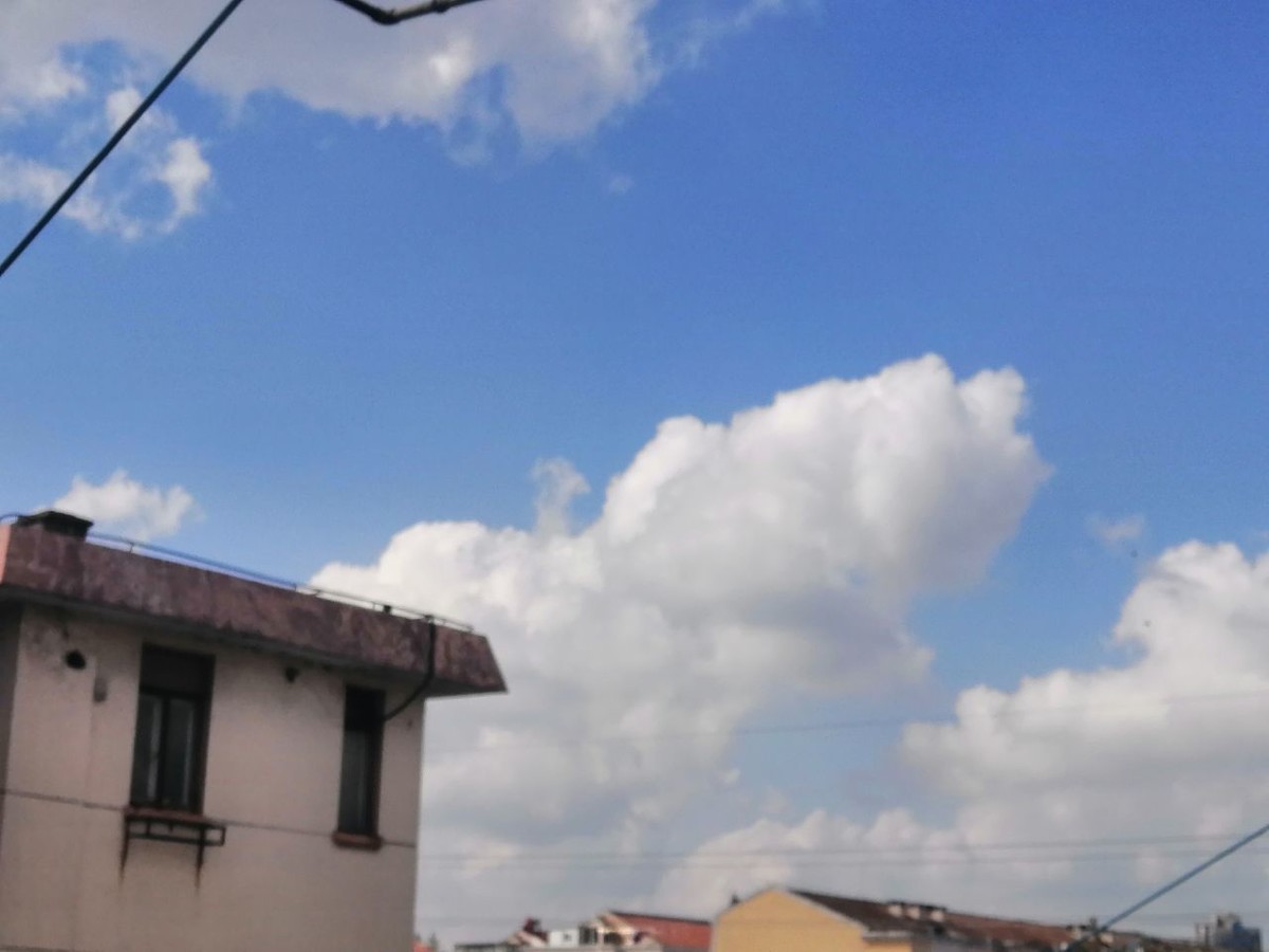 上海市嘉定区蓝天白云今天的图片