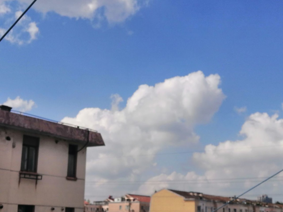 上海市嘉定区蓝天白云今天的图片