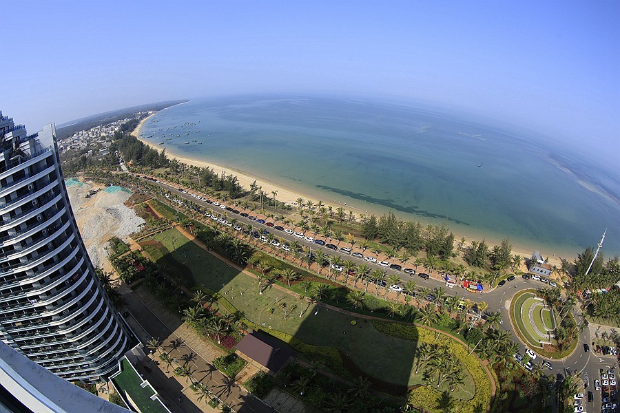 217海景最高层，仰、平、俯三种角度，鱼眼镜下的长島兰湾与大海美景！