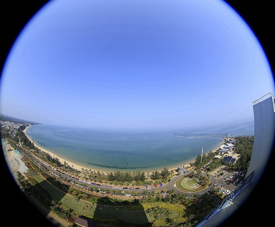 217海景最高层，仰、平、俯三种角度，鱼眼镜下的长島兰湾与大海美景！