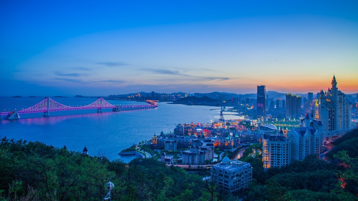 最美家乡大连------星海湾华灯初上-中关村在线摄影论坛