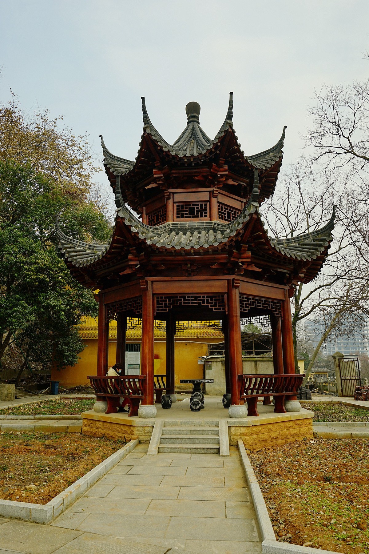 武汉印象冬日的古刹宝通寺