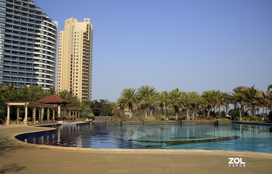 154【寿星老海南游摄日记】21.01.13海南长島兰湾小区游泳池全景图！“