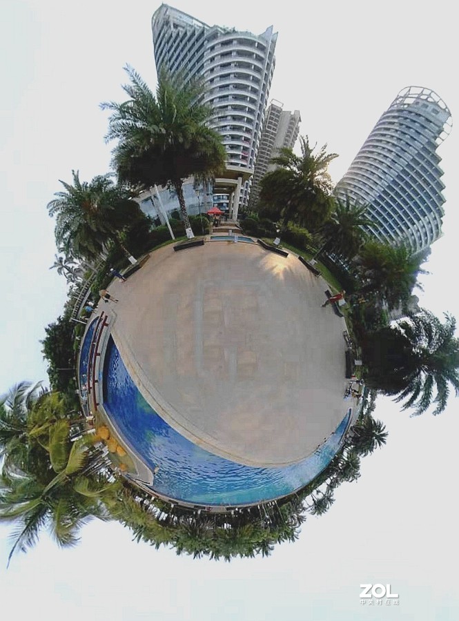 154【寿星老海南游摄日记】21.01.13海南长島兰湾小区游泳池全景图!“ (2)