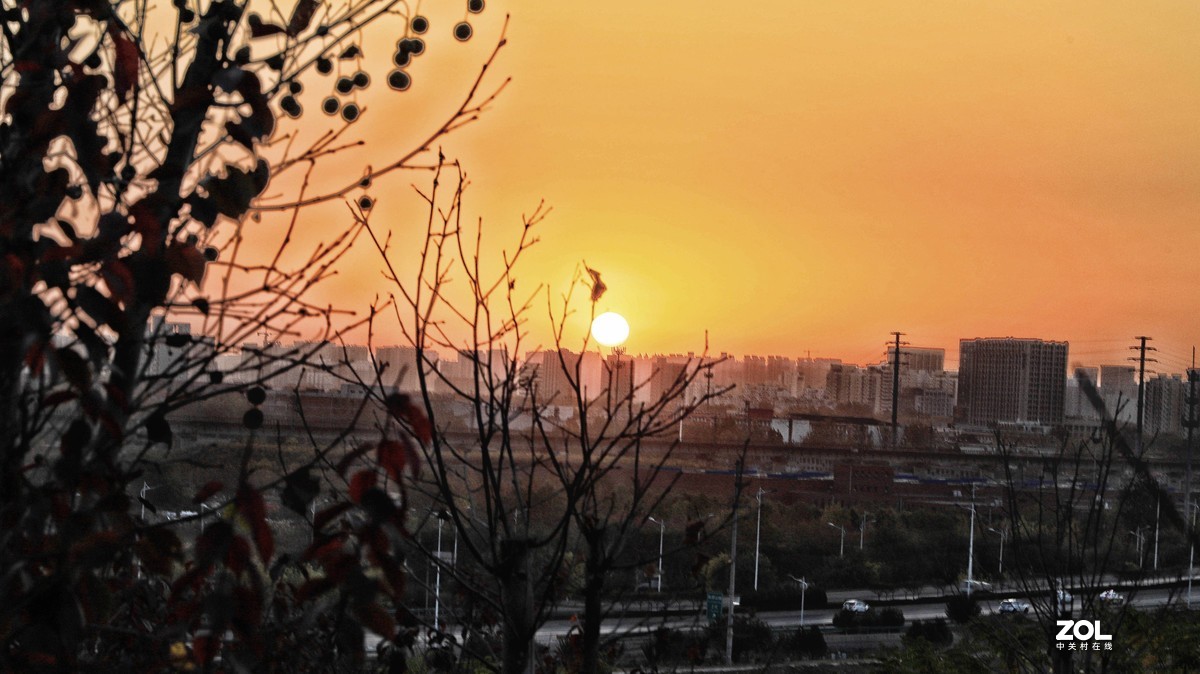 环城水系中山路口湿地日出（两次拍的）